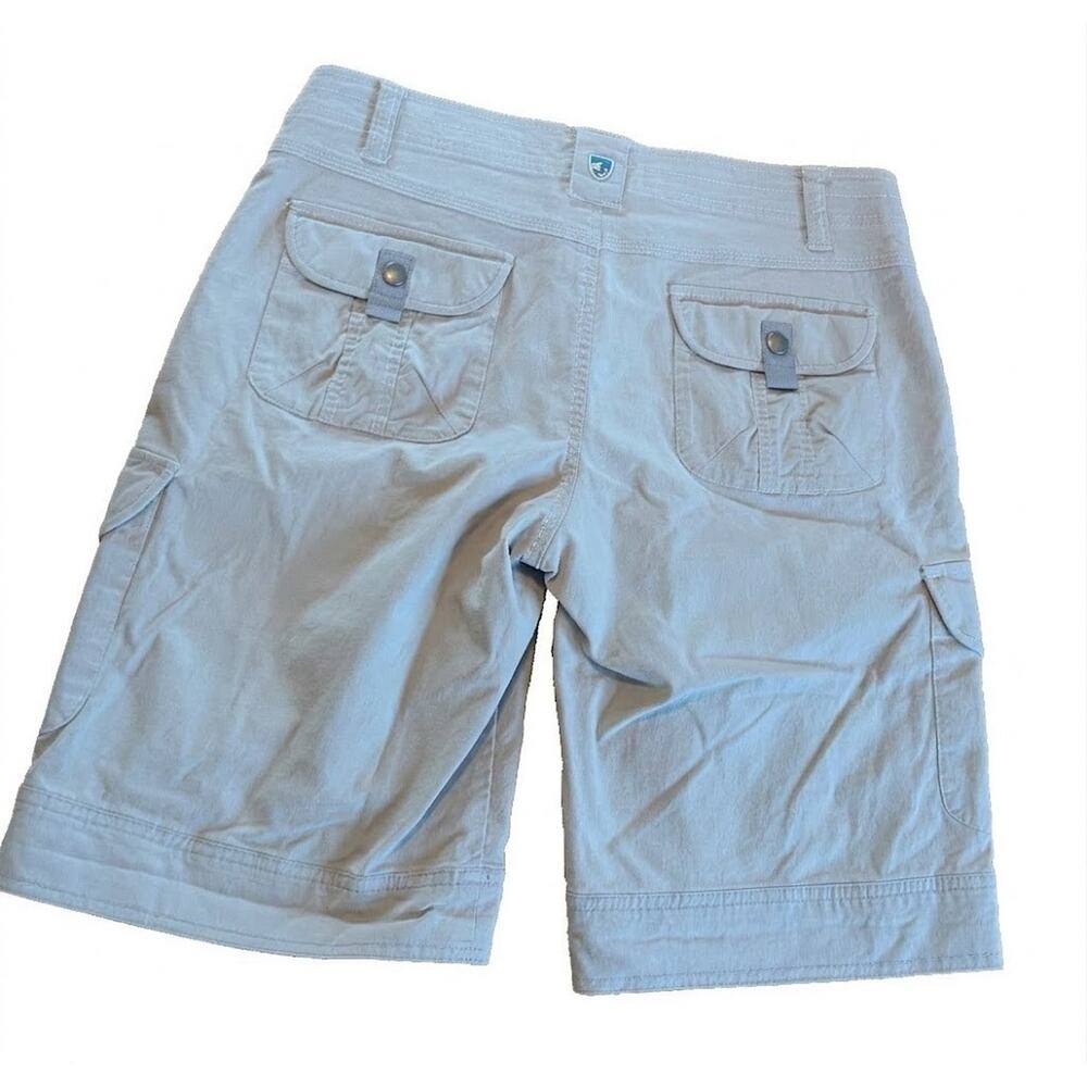 Kuhl Womens Splash Cargo Shorts 8 Tan Khaki Hiking Outdoors 10"Inseam Comfort - Picture 2 of 10